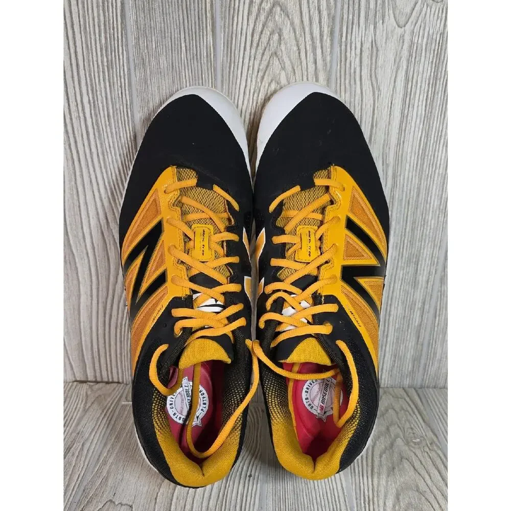 New Balance L4040BY3 Black and Yellow Baseball Cleats Mens Size 16